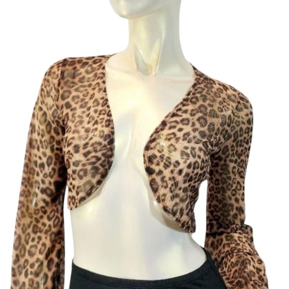 Two Gauze Bolero Shrug Arm Coverups Animal Print Paisley New - Picture 1 of 9